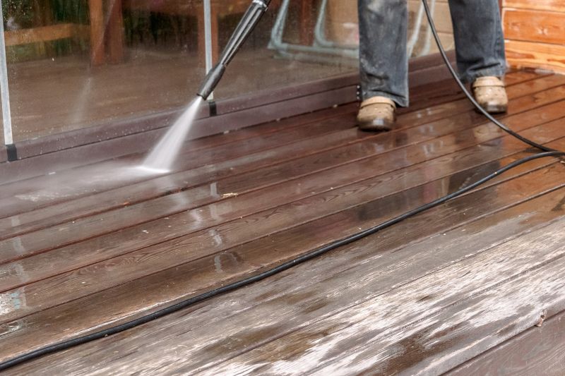 Power Washing a Deck